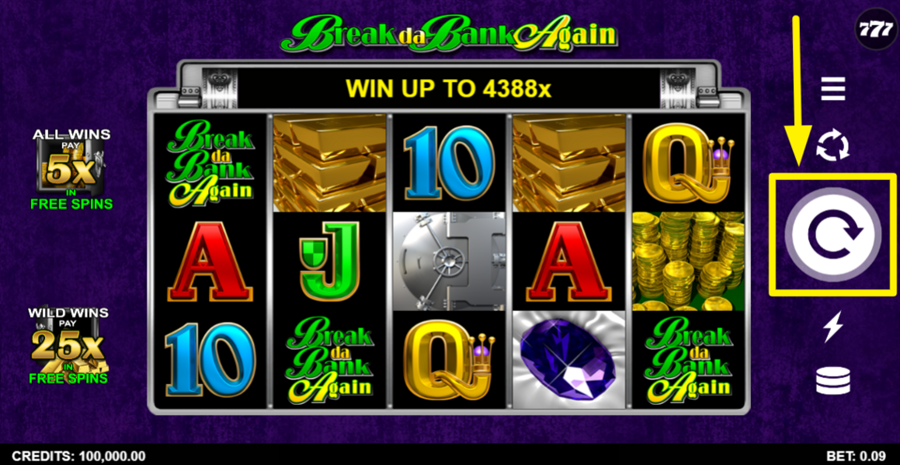 Break Da Bank Again Spin Button