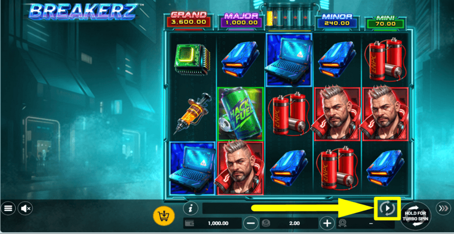 Breakerz Autoplay Feature