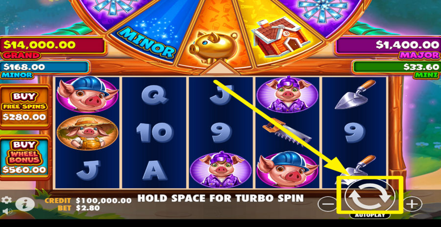 Brick House Bonanza Spin Button