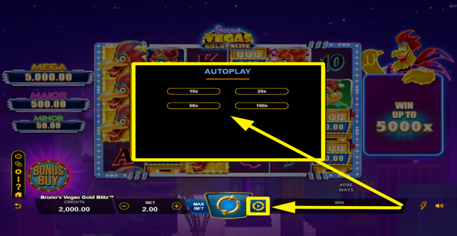 Brunos Vegas Gold Blitz Autoplay