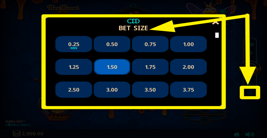 Bubble Beez Adjust Bet