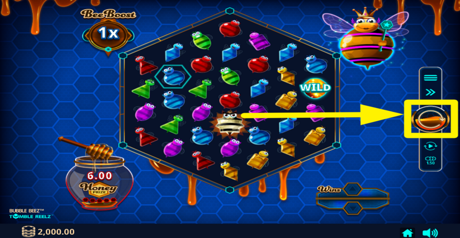 Bubble Beez Spin Button