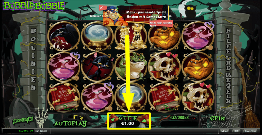 Bubble Bubble Bet Value