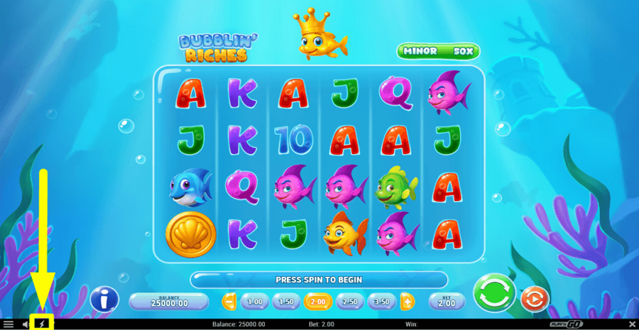 Bubblin Riches Turbo Feature