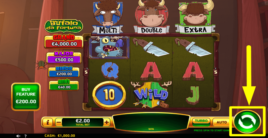 Bufalo Da Fortuna Spin Button