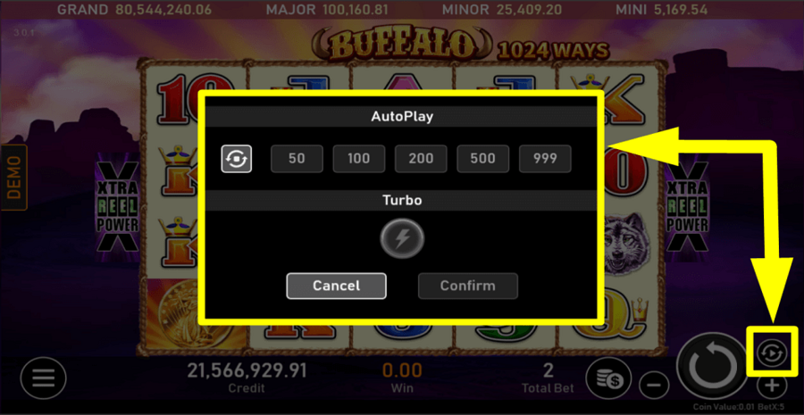Buffalo Autoplay Feature