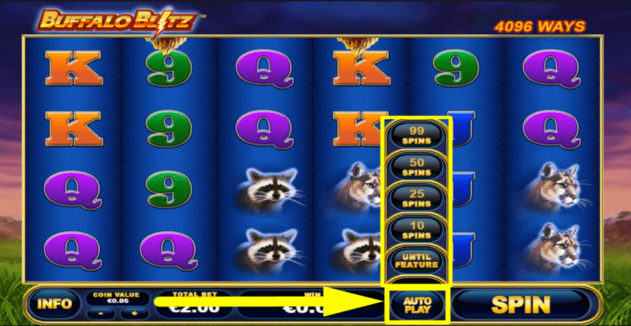 Buffalo Blitz Autoplay Feature