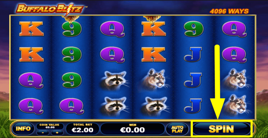 Buffalo Blitz Spin Button