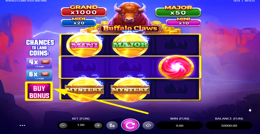 Buffalo Claws Buy Bonus