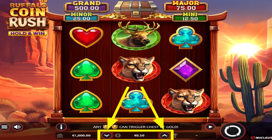 Buffalo Coin Rush Hold And Win Adjust Bet