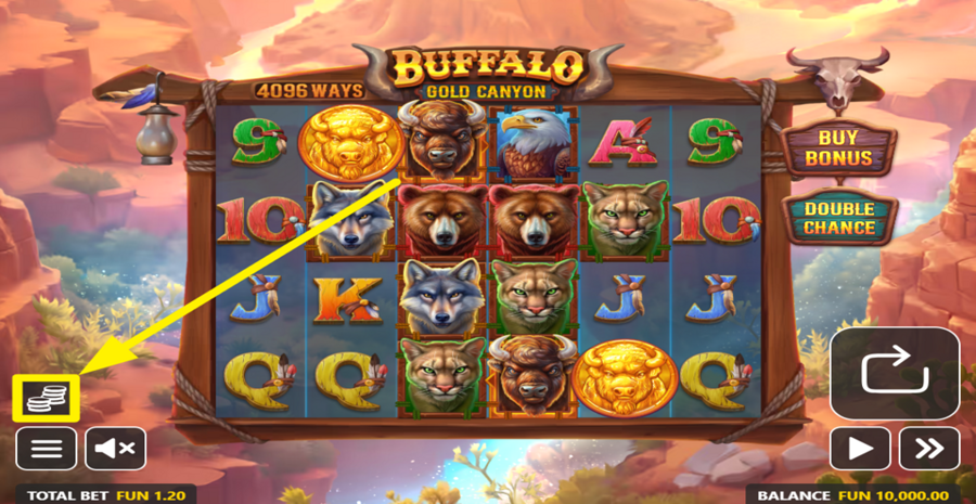 Buffalo Gold Canyon Adjust Bet