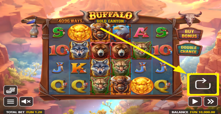 Buffalo Gold Canyon Spin Button