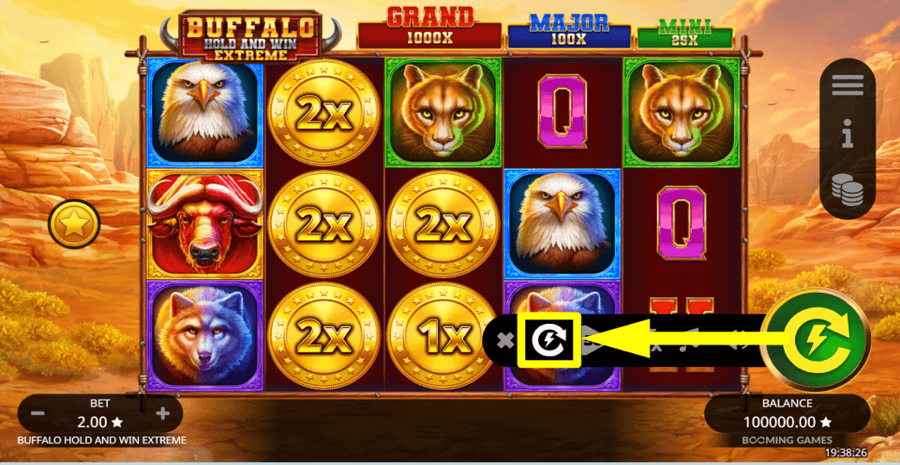 Buffalo Hold And Win Extreme Turbo Feature