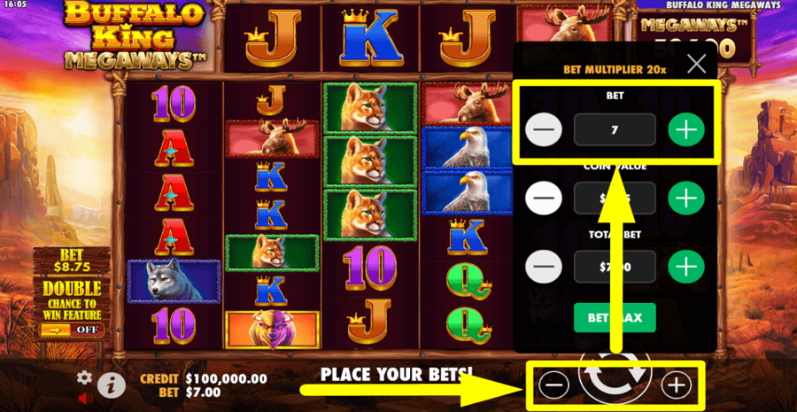 Buffalo King Megaways Bet Value