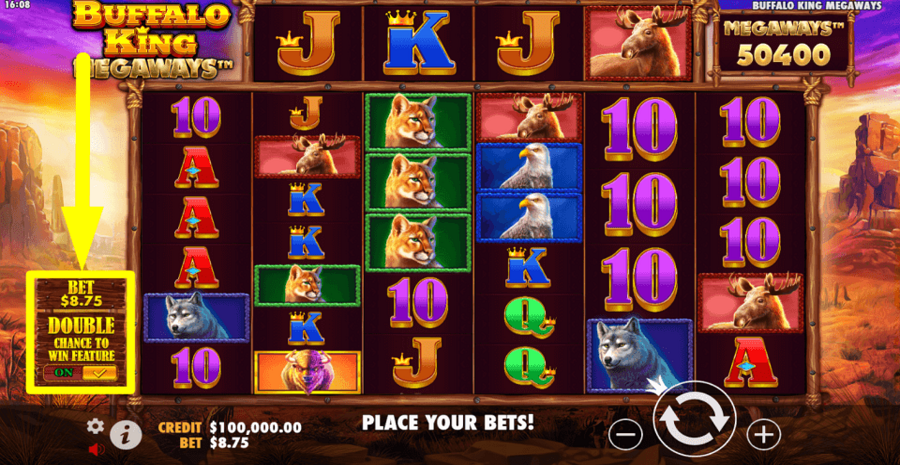 Buffalo King Megaways Double Chance Feature