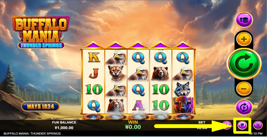 Buffalo Mania Thunder Springs Turbo Feature