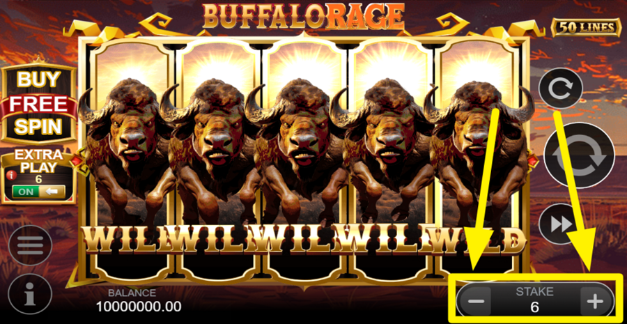 Buffalo Rage Adjust Bet