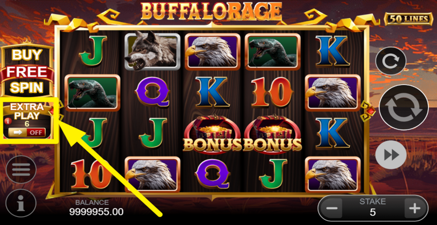 Buffalo Rage Extra Bet