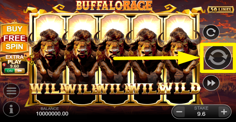 Buffalo Rage Spin Button