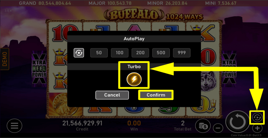 Buffalo Turbo Feature