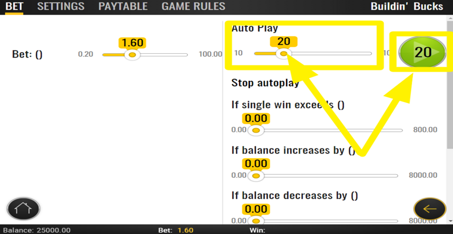 Buildin Bucks Autoplay