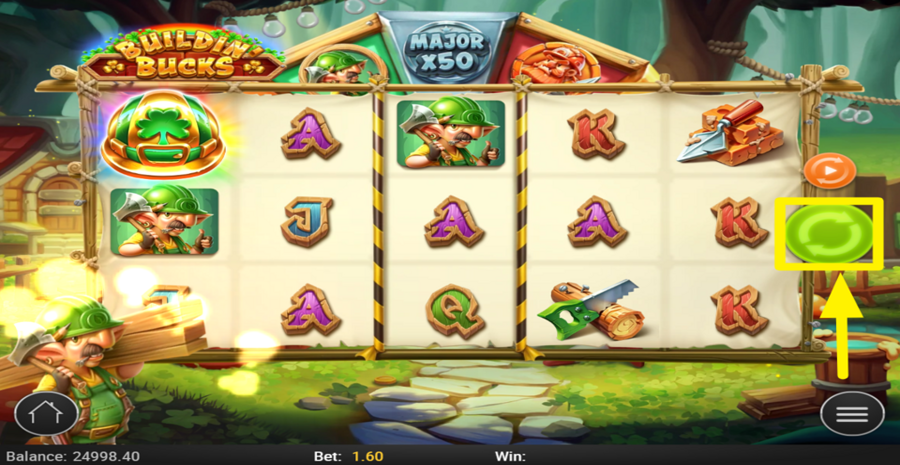 Buildin Bucks Spin Button