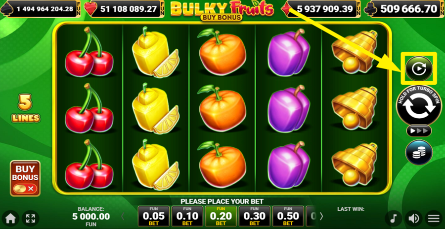 Bulky Fruits Buy Bonus Autoplay