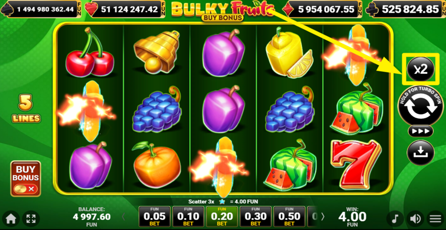 Bulky Fruits Buy Bonus Gamble