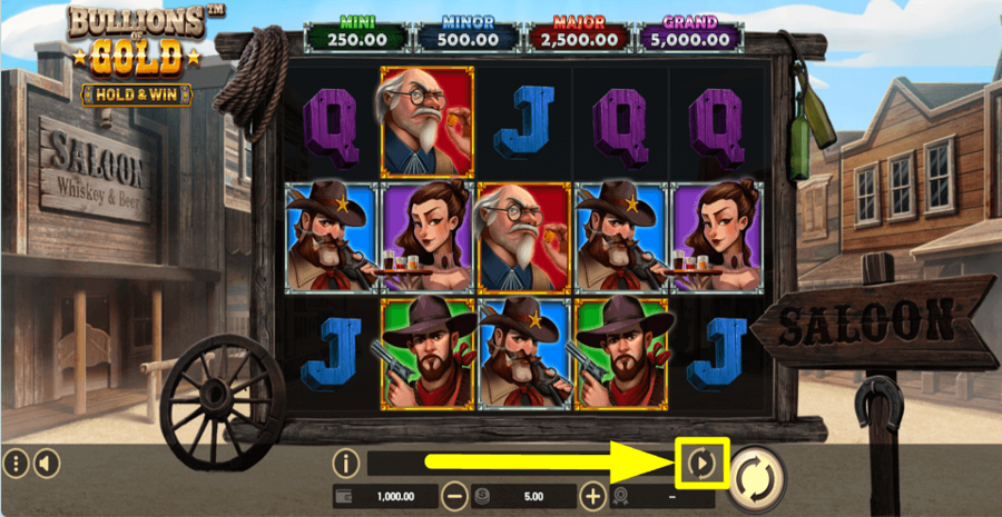 Bullions Of Gold Autoplay Feature