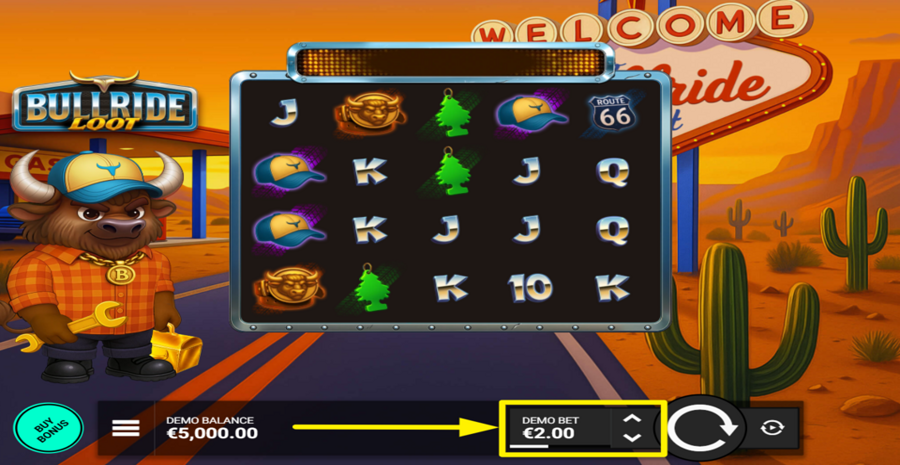 Bullride Loot Adjust Bet