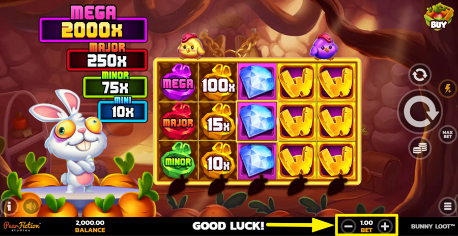Bunny Loot Adjust Bet