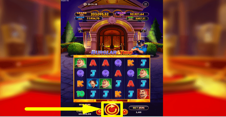 Burglar Trio Spin Button