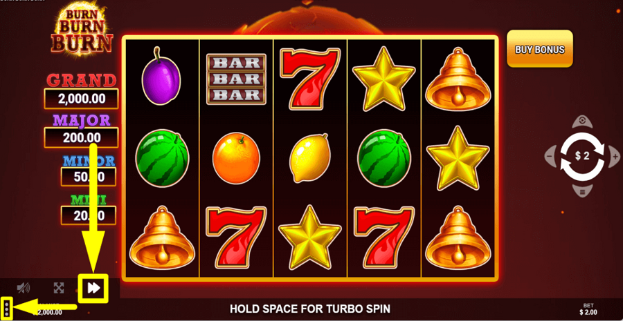 Burn Burn Burn Quick Spin Feature
