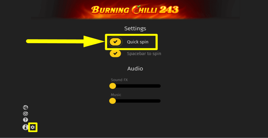 Burning Chilli 243 Quick Spin Feature