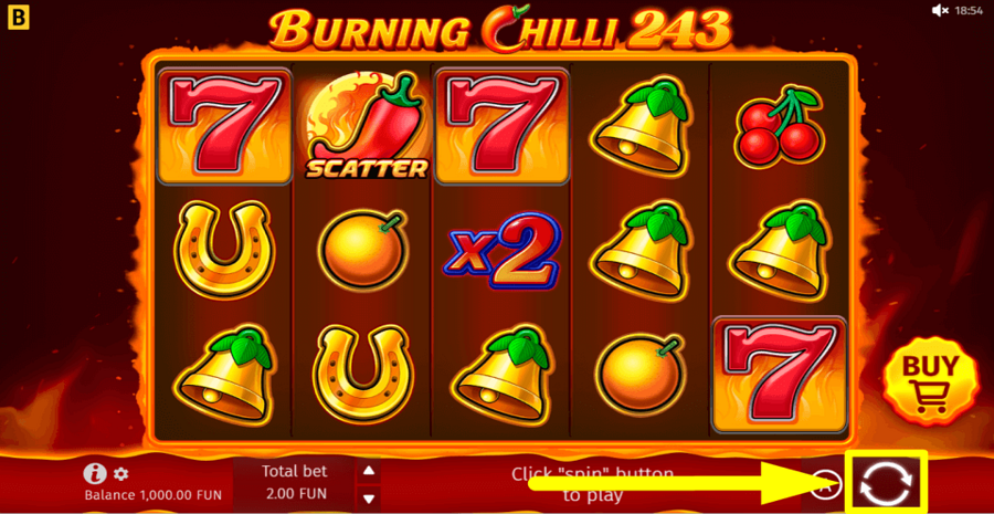 Burning Chilli 243 Spin Button