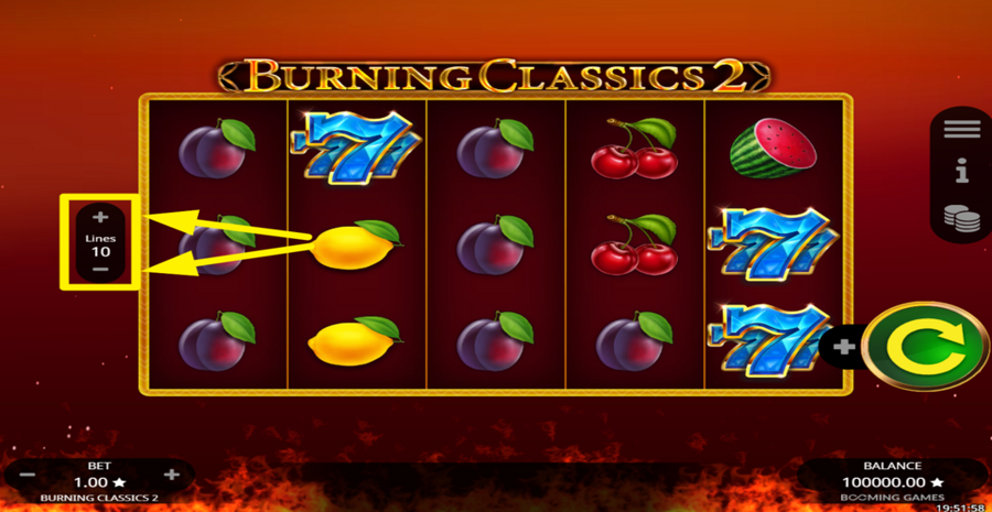 Burning Classics 2 Adjust Lines