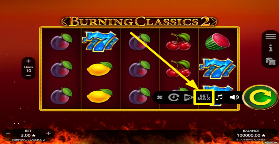 Burning Classics 2 Max Bet