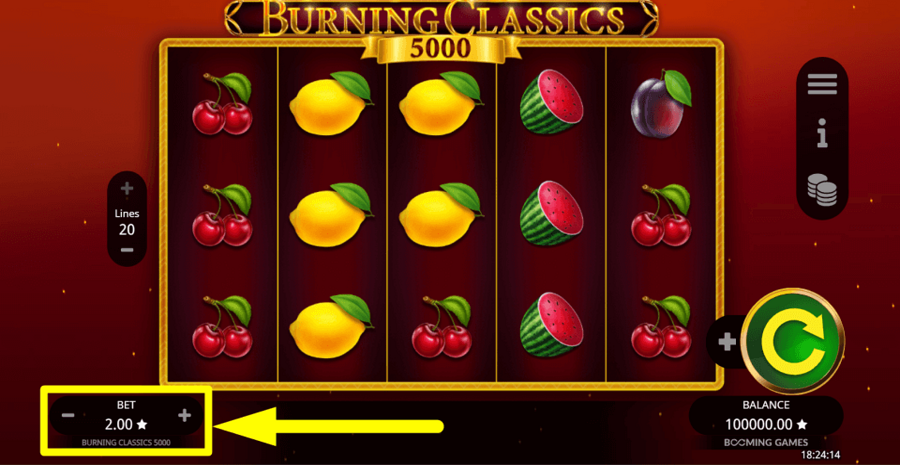 Burning Classics 5000 Bet Value