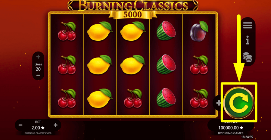Burning Classics 5000 Spin Button