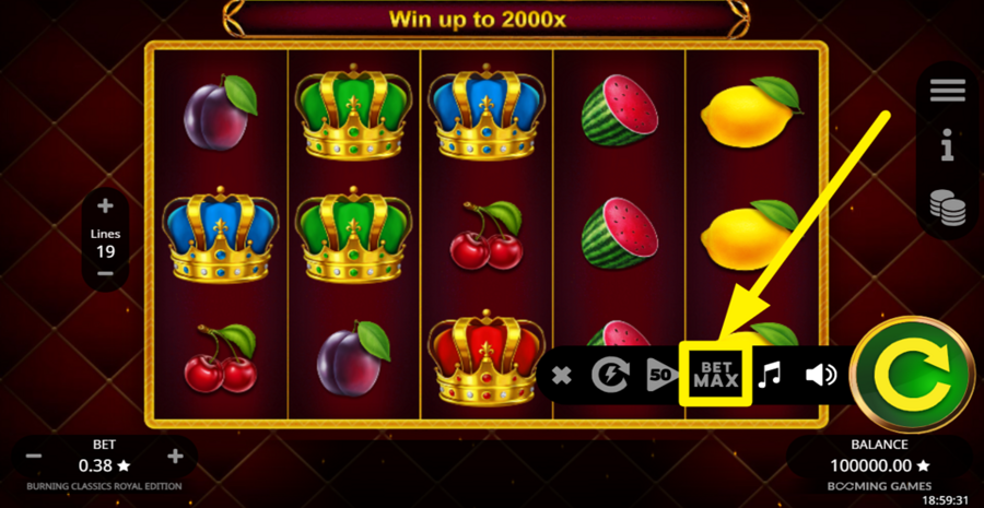 Burning Classics Royal Edition Bet Max