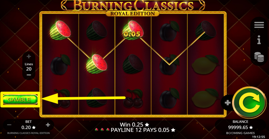 Burning Classics Royal Edition Gamble
