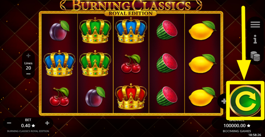 Burning Classics Royal Edition Spin Button