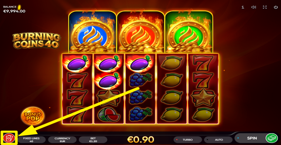Burning Coins 40 Gamble