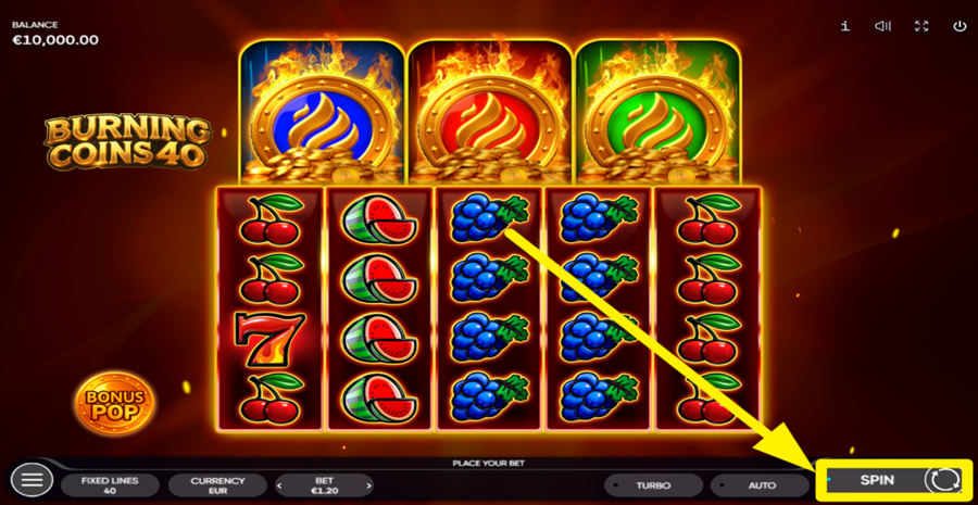 Burning Coins 40 Spin
