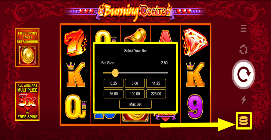Burning Desire Bet Value