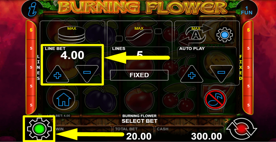 Burning Flower Bet Value