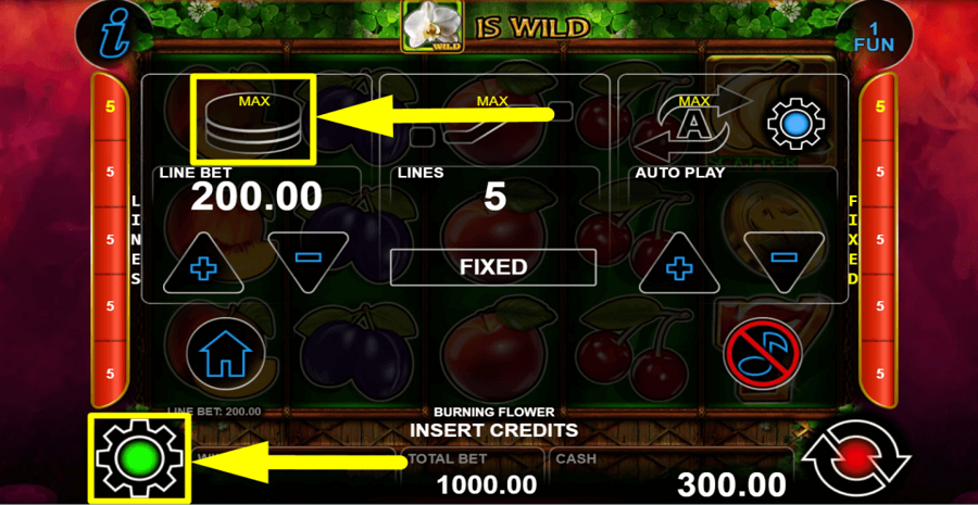 Burning Flower Max Button