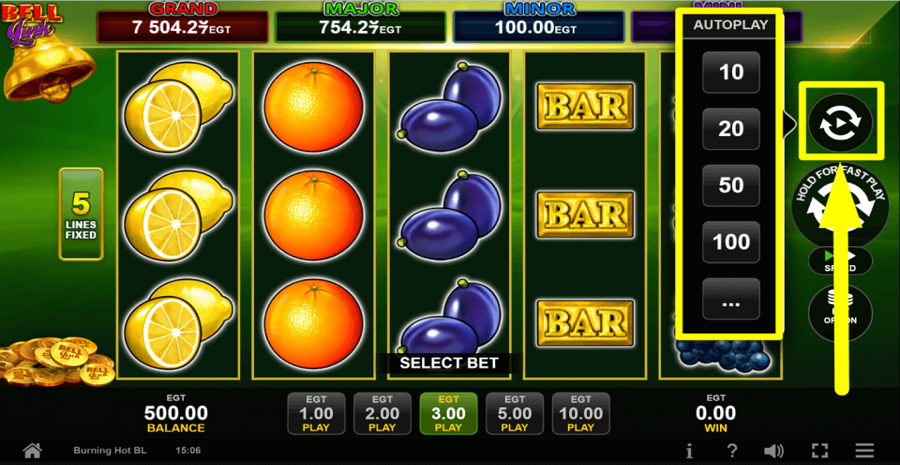 Burning Hot Bell Link Autoplay Feature