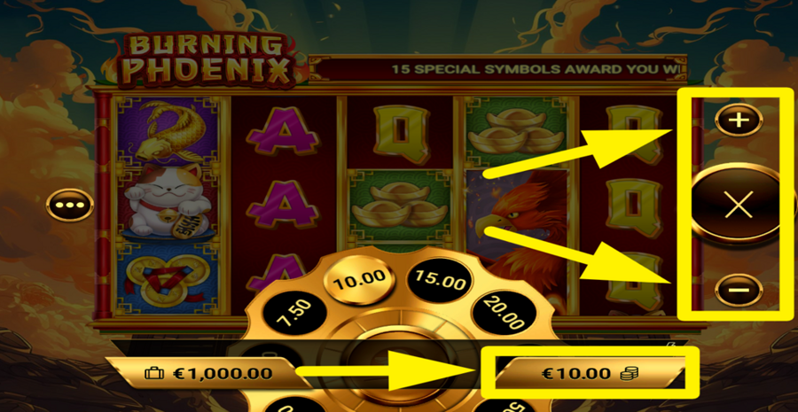 Burning Phoenix Adjust Bet