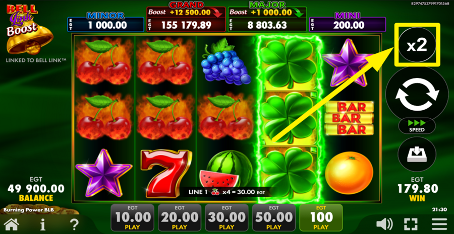 Burning Power Bell Link Boost Gamble